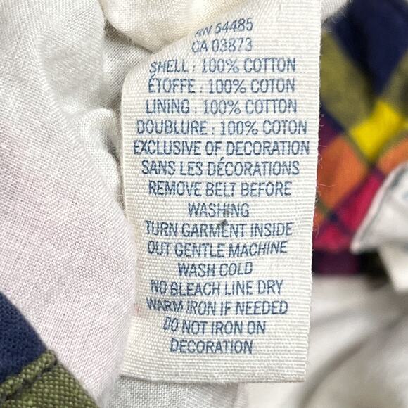 American Eagle Madras Bubble Skirt Patchwork Multicolor Midi Women's 4 School - Picture 5 of 6